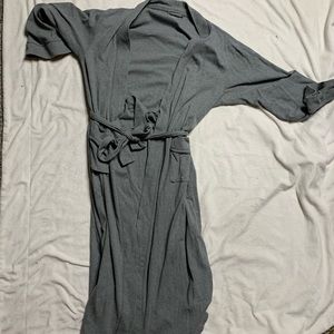 Grey 100% Cotton House Coat